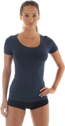 Fotoja e Bluzë termoaktive për femra Brubeck Comfort Wool SS11020, S, e kaltër e errët
