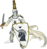 Fotoja e Figurë Papo Weapon Master Unicorn, 10 cm, plastik, e bardhë / e argjendtë, Picture 1