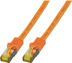 Fotoja e Kabllo patchcord EFB, S/FTP, Cat.6A, LSZH, 1 m, e portokalltë