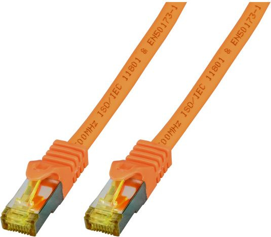 Fotoja e Kabllo patchcord EFB, S/FTP, Cat.6A, LSZH, 1 m, e portokalltë