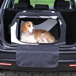 Fotoja e Kuti transportimi për mace Trixie 51685 S–M, 51 cm × 76 cm × 48 cm, poliester/metal, e zezë