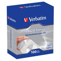 Fotoja e Mbështjellëse letre Verbatim për CD/DVD, 100 copë, të bardha