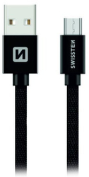 Fotoja e Kabllo SWISSTEN USB-A - micro USB, 2m, e zezë