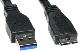 Fotoja e Kabllo USB Logo, USB-A në microUSB 3.0 (10-pin), 2 m, e zezë