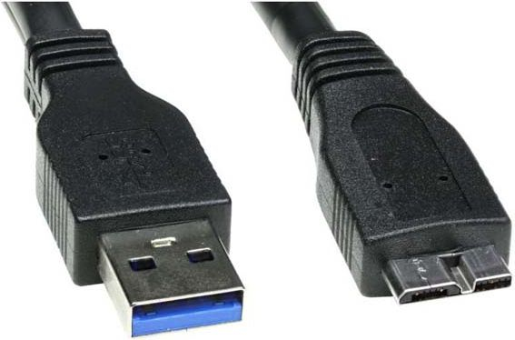 Fotoja e Kabllo USB Logo, USB-A në microUSB 3.0 (10-pin), 2 m, e zezë