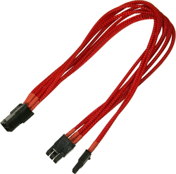 Fotoja e Kabllo Nanoxia PCIe 6-pin - PCIe 8-pin, 0.3m, e kuqe