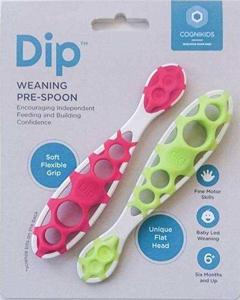 Fotoja e Lugë CogniKids Sensory Dip® Apple / Rose, 2 copë, rozë/e gjelbër