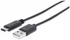 Fotoja e Kabllo Manhattan USB-A në USB-C, 3m, e zezë, Picture 1