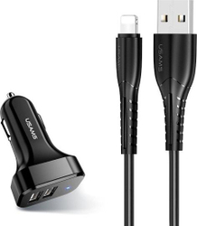 Fotoja e Karikues Usams C13 2x USB-A 2.1 A (NTU35LC13TZ), i zi