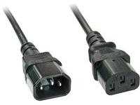 Fotoja e Kabllo Lindy, IEC 320 C14 - IEC 320 C13, 3 m, e zezë