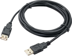 Fotoja e Kabllo Akyga USB-A në USB-A, 3m, e zezë