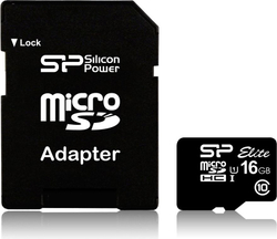 Fotoja e Kartë Memorie Silicon Power Elite MicroSDHC, 16 GB Class 10 UHS-I (SP016GBSTHBU1V10-SP)