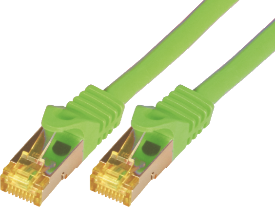 Fotoja e Kabllo Mcab Patchcord, Cat7, S-FTP, PIMF, LSZH, 1m, e gjelbër