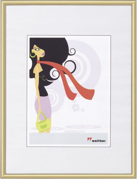 Fotoja e Kornizë për foto Walther New Lifestyle, 21x29.7, A4, plastike, e artë
