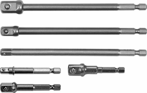 Fotoja e Përshtatës Yato, 6 copë, (1/4", 3/8", 1/2")