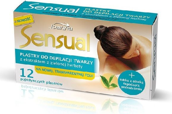 Fotoja e Shirita depilues për fytyrë Joanna Sensual Strips Green Tea, 12 copë