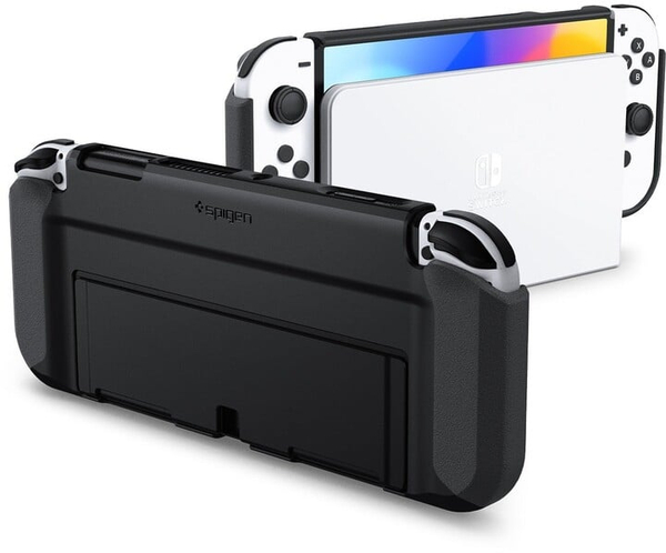 Fotoja e Mbrojtëse Spigen për Thin Fit pro Nintendo Switch OLED, e zezë