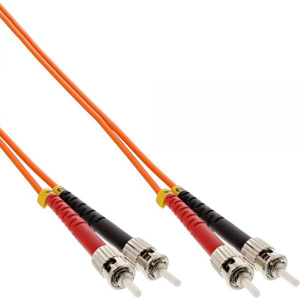 Fotoja e Kabllo optike InLine Fiber Patchcord ST/ST	(81503), 50/125µm, OM2, 3m, portokalli