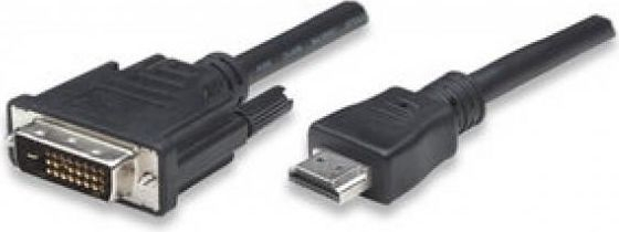 Fotoja e Kabllo Techly HDMI - DVI-D, 1.8m, e zezë