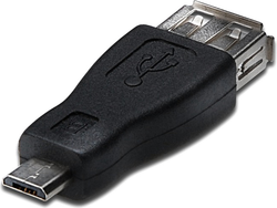 Fotoja e Përshtatës Akyga microUSB - USB type A, i zi