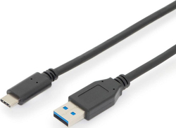 Fotoja e Kabllo Digitus USB-A - USB-C, 1m, e zezë