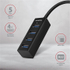 Fotoja e Mini Hub AXAGON USB-A 3.2 Gen1 - 4xUSB-A, 5Gbit / s, OTG, 20 cm, i zi, Picture 2