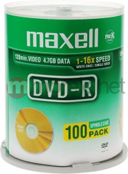 Fotoja e Set i disqeve DVD-R Maxell, 4.7GB, 16x, 100 copa