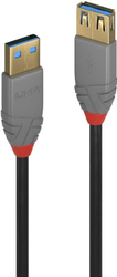 Fotoja e Kabllo Lindy USB-A - USB-A, 3m, e hirtë