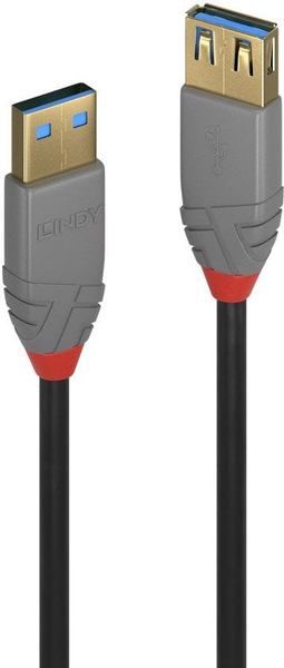 Fotoja e Kabllo Lindy USB-A - USB-A, 3m, e hirtë