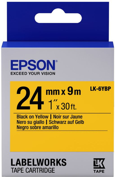Fotoja e Shirit për printer Epson, 24 mm, i zi / i verdhë