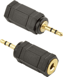 Fotoja e Përshtatës stereo Gembird, Jack 2.5 mm/Jack 3.5 mm, i zi