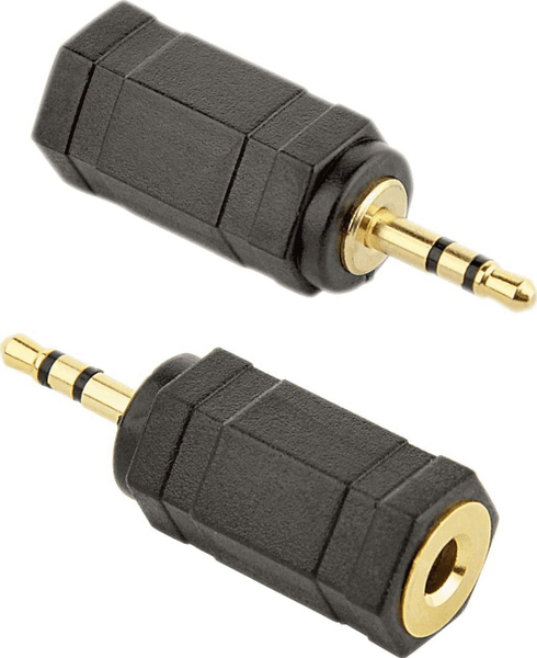Fotoja e Përshtatës stereo Gembird, Jack 2.5 mm/Jack 3.5 mm, i zi