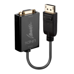 Fotoja e Përshtatës Lindy, DisplayPort - D-Sub, i zi