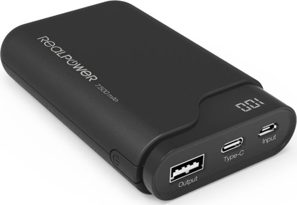 Fotoja e Powerbank Realpower PB-7500 C, 7500 mAh, 5 W, i zi