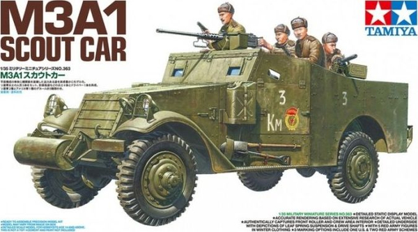 Fotoja e Makinë skauti Tamiya Plastike Model M3A1