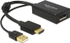 Fotoja e Përshtatës DeLock HDMI - DisplayPort + USB A 62667, i zi, Picture 1