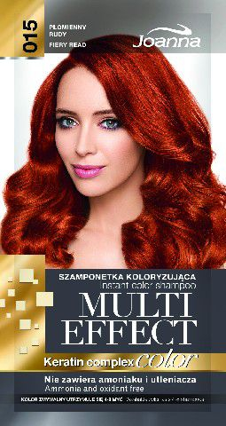 Fotoja e Shampon për ngjyrosje Joanna Multi Effect Color Keratin Complex, Nr. 15, Flame Rudy, 35 g