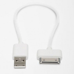 Fotoja e Përshtatës BlueLounge EX-30-W, USB në Apple 30-PIN, 20cm, i bardhë