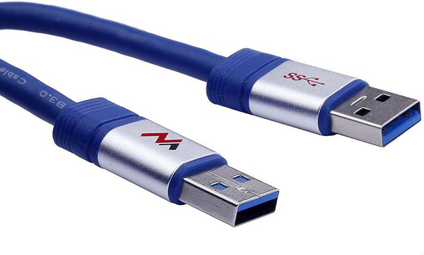 Fotoja e Kabllo Maclean USB-A - USB-A, 3m, e kaltër