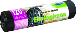 Fotoja e Qese për mbeturina Stella Pack, 120l, 10 copë, të zeza