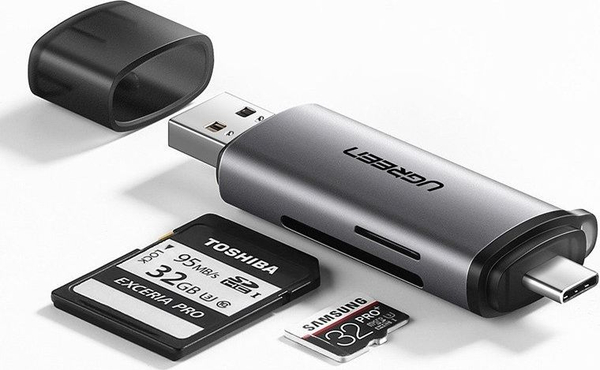 Fotoja e Përshtatës Ugreen USB-C – USB, i hirtë