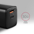 Fotoja e Karikues AXAGON ACU-PQ30, USB-A, USB-C, PD, QC4+, 30W, i zi, Picture 2