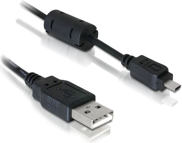 Fotoja e Kabllo DeLock Mini USB 2.0 8-Pin, 1.8m, e zezë