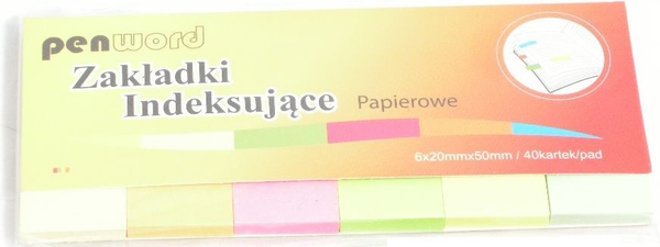Fotoja e Skedat të indeksimit Polsirhurt, 20 x 50mm, 6 ngjyra