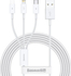 Fotoja e Kabllo Baseus Superior - USB në USB-C, microUSB dhe Lightning, 1.5m, e bardhë, Picture 1