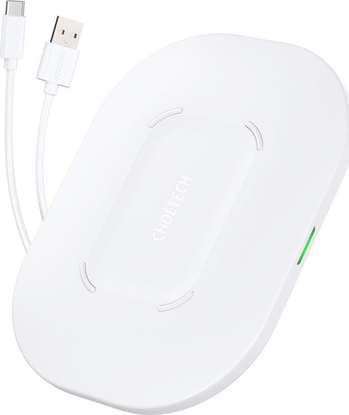 Fotoja e Karikues wireless Choetech T550-F, QC 3.0, 15W, i bardhë + adapter 18W