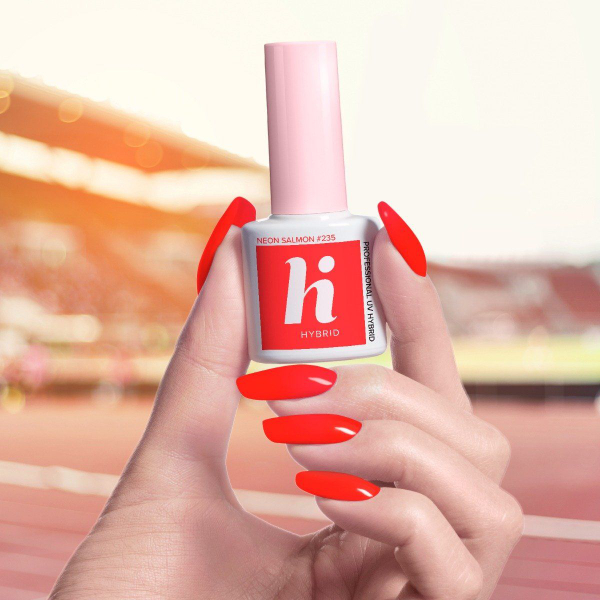 Fotoja e Llak hibrid për thonjë Hi Hybrid, 235 Neon Salmon, 5 ml