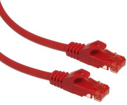 Fotoja e Kabllo rrjeti Maclean RJ-45/RJ-45, cat.6, U/UTP, 3m, e kuqe