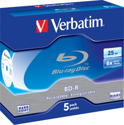 Fotoja e Set disqesh BD-R Verbatim 25 GB, 6x, 5 copë