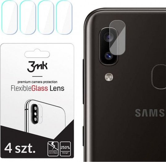 Fotoja e Xham mbrojtës për kamerë Samsung Galaxy A20E 3MK FG, transparent